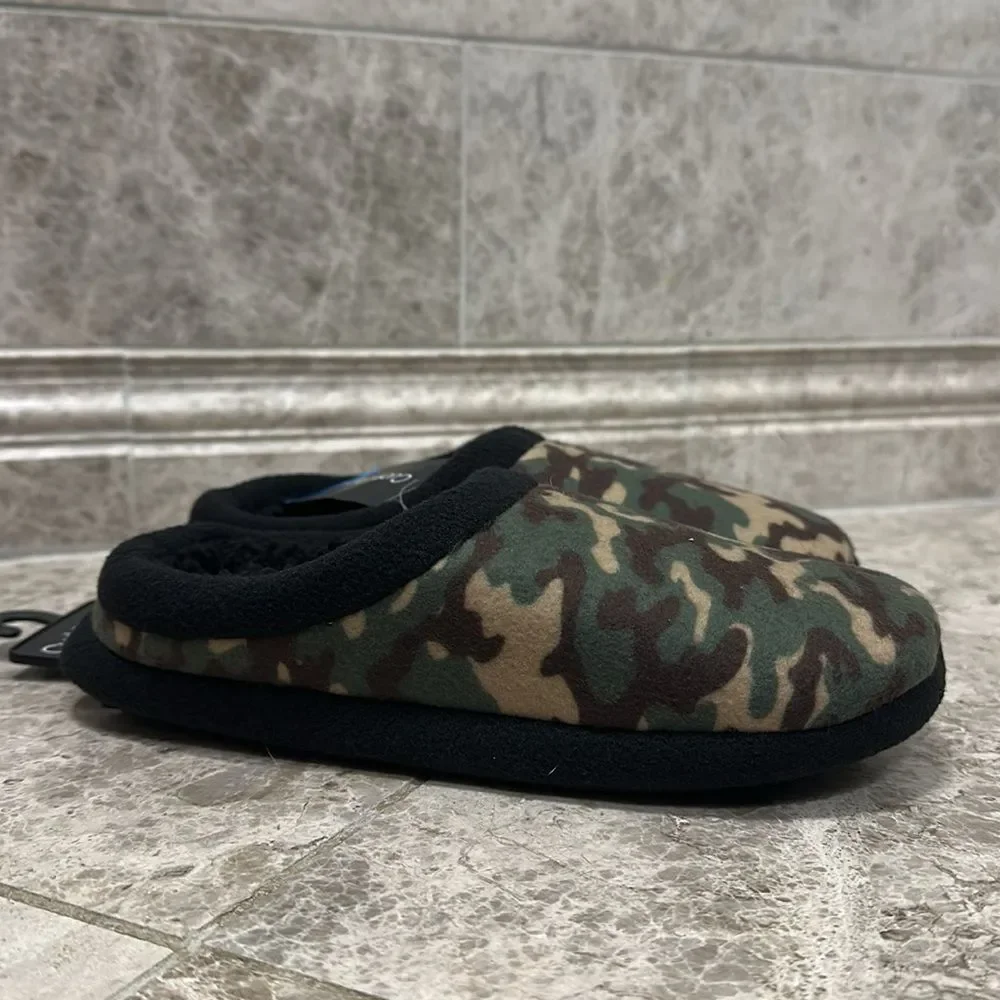 Cuddl Duds Camo Fleece Clog Slipper NEW L (5-6)
